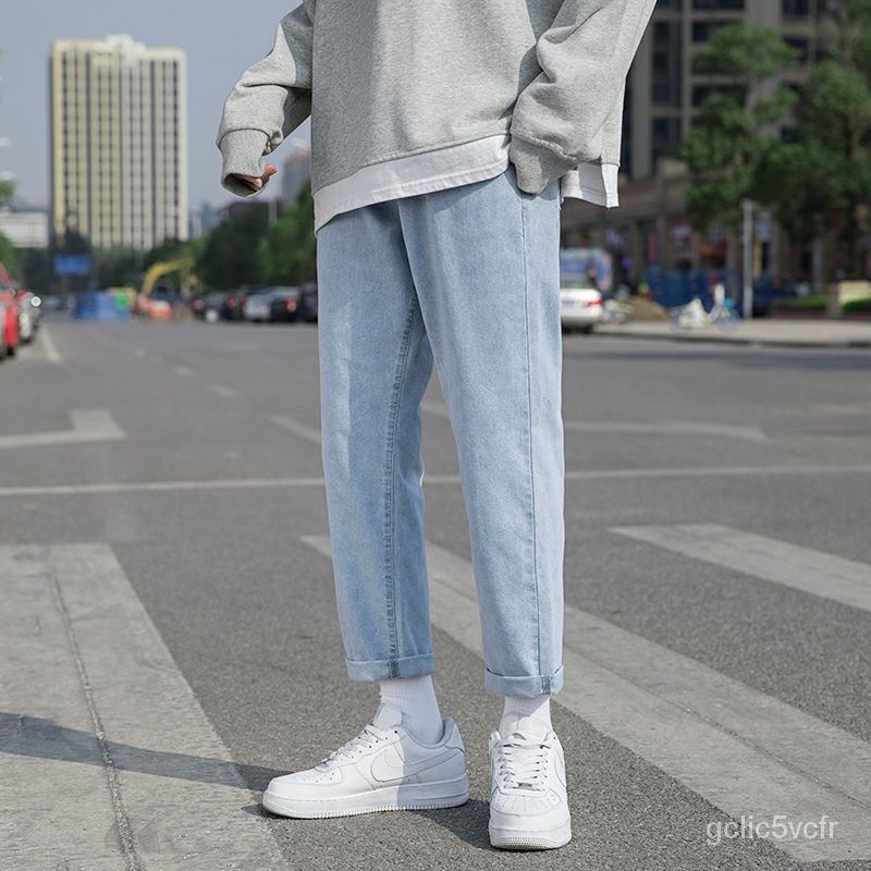 牛仔褲男女可穿 牛仔褲女 男士褲子 寬鬆褲子 直筒褲 長褲 休閒褲 闊腿褲 九分褲 牛仔褲男 闊腿寬褲 大碼褲 褲子 褲