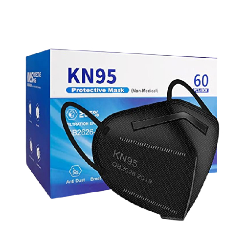 CHGD Disposable Black Face Mask, 5 Layer 3D Cup Dust Safety Masks Men &amp; Women Breathable For Daily Use