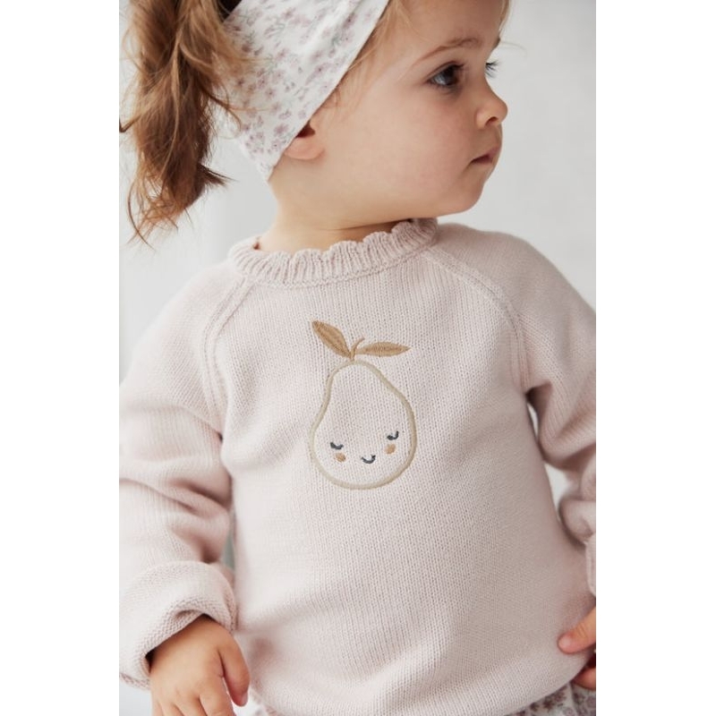 [Littlebubssteps] Jamie Kay Emma Jumper - Pink Clay Marle100% Cotton