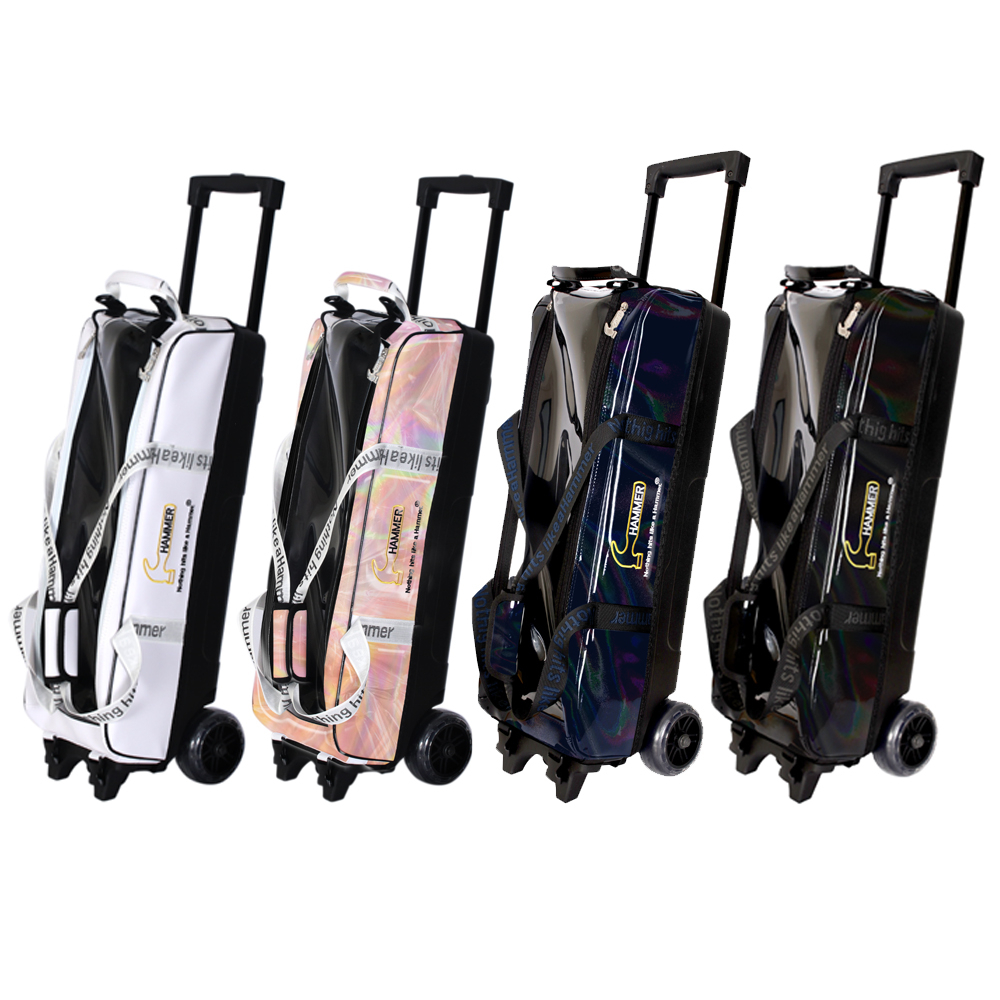 (Sea Shipping) Hammer Triple Tote Roller Bowling 3-ball Bag