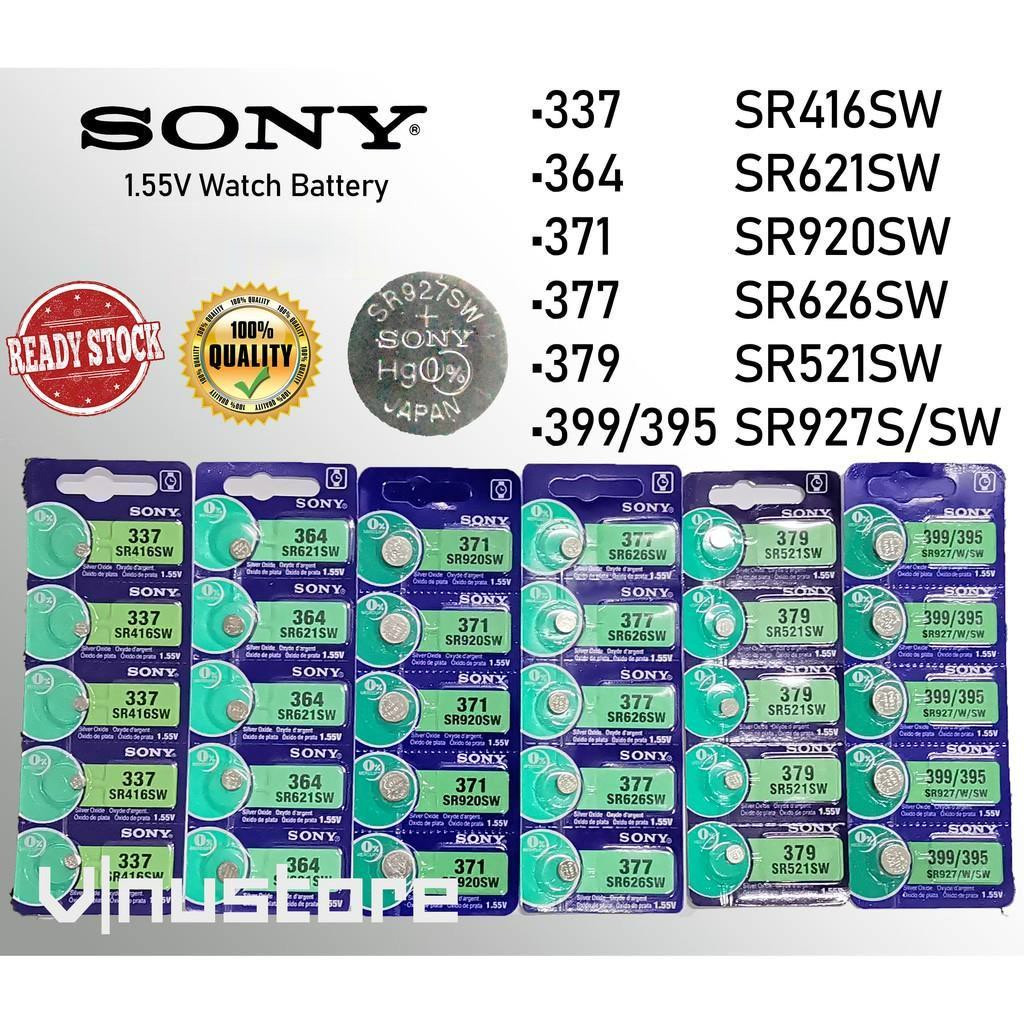 Japan SONY Watch Battery 337 364 371 377 379 399 395